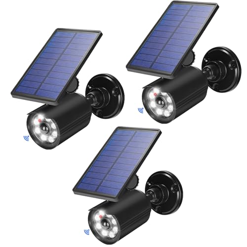 Solar Motion Lights Outdoor 2000LM Security Flood Lights IP67 Waterproof Spot Lights for Yard Porch Garage 3 Pack