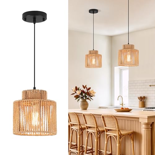Boho Rattan Pendant Light
