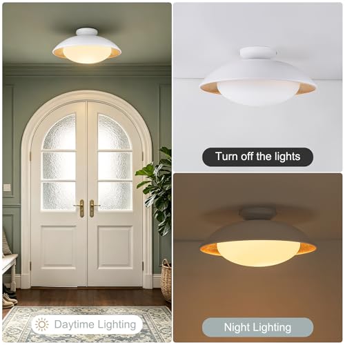 15.7'' White Proch Ceiling Light