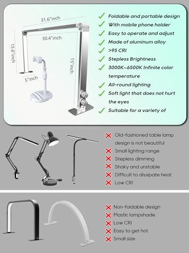 Upgraded Nail Tech Lamp for Desk