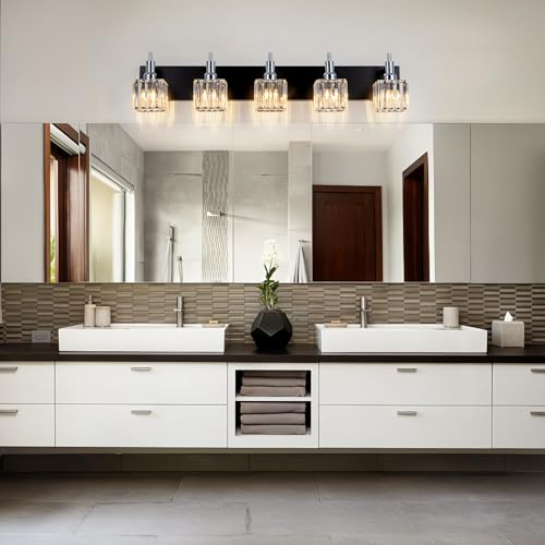 Black Chrome Bathroom Vanity Lights