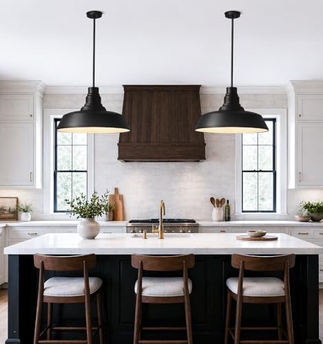 21" Black Pendant Light