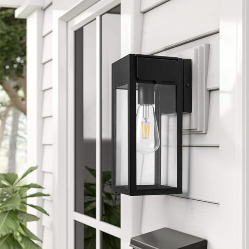 Porch Lights with GFCI Outlet (2 Count)