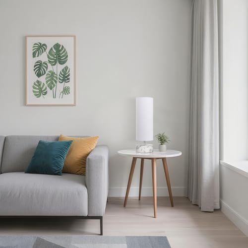 Touch Table Lamp with Marble Grain Metal Base