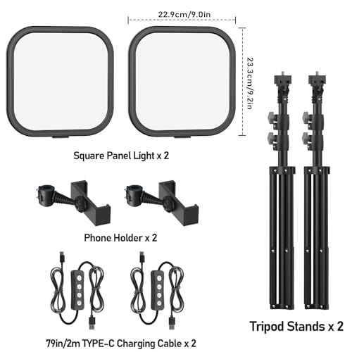 2Pack LED Video Light Kit (2 Count)