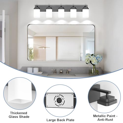 Matte Black Bathroom Light Fixtures
