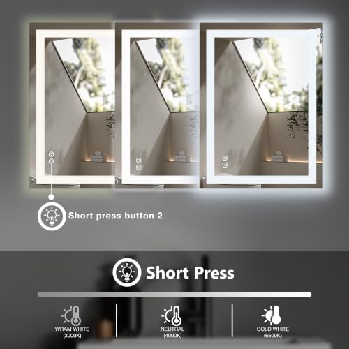 36.1"x36.1" LED Bathroom Mirror