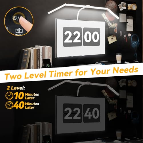 Adjustable LED Desk Lamp with Clamp & Remote
