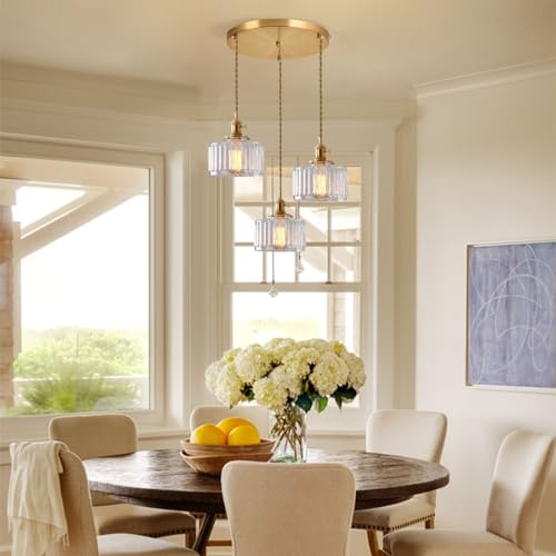 Cluster 3 Light Kitchen Sink Chandelier Glass Ceiling Pendant Light