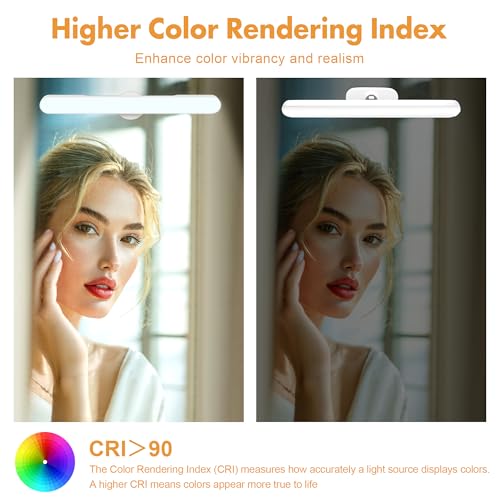 Set of 2 Wireless Vanity Makeup Lights for Mirror (2 Count)