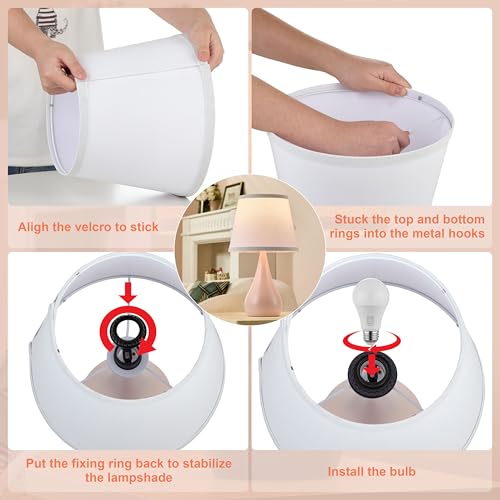 17.3'' Modern Touch Pink Table Lamp Set of 2 with 3 Way Dimmable (2 Count)