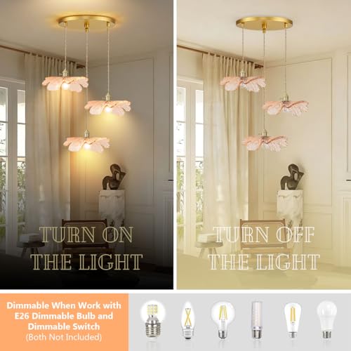 Amber Glass Pendant Chandelier