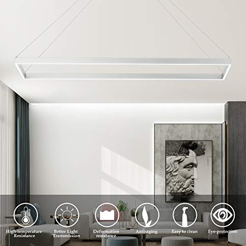 Modern LED Chandelier Linear Rectangle