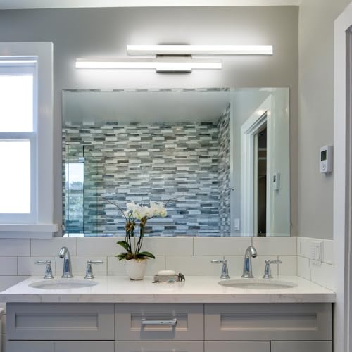32inch LED Vanity Light Brushed Nickel Bathroom Light Fixtures Over Mirror Modern Bath Wall Lighting Bar