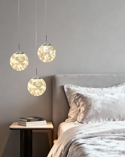 Pendant Lights Modern Crystal Chandeliers Hanging Light Fixture for Kitchen Island Sphere Pendant Light (127 Count)