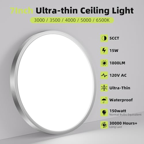 6PACK Flush Mount LED Ceiling Light Fixture