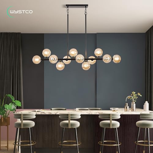 50 Inch Large Glass Globe Sputnik Chandelier