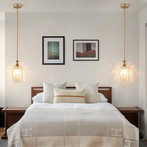 Modern Gold Pendant Lights (2 Count)