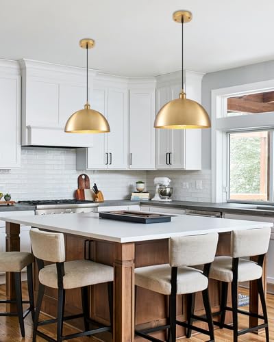 Gold Pendant Lights (2 Count)