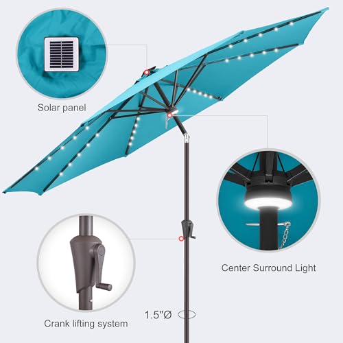 Solar Patio Umbrella with Centre Light