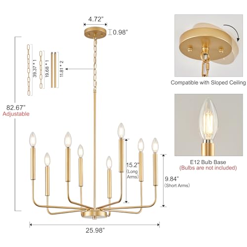 Modern Gold Chandelier for Dining Room