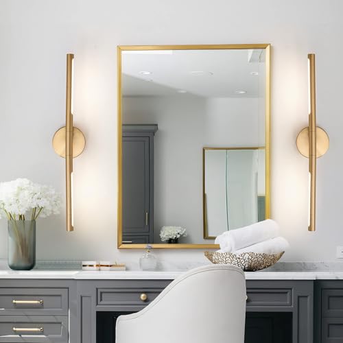 Gold Bathroom Light Fixtures Over Mirror 24 Inch