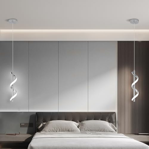 3 Packs Modern Spiral Led Pendant Light Fixture (3 Count)