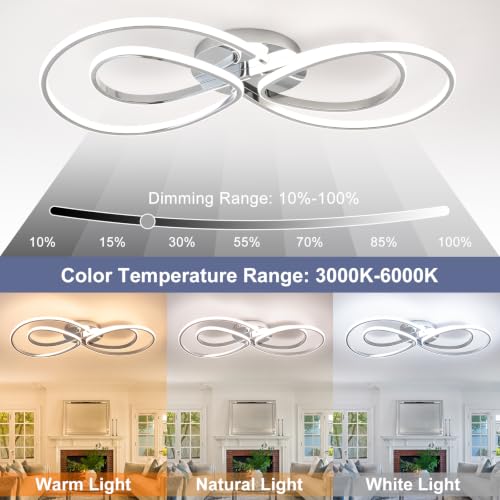 Modern LED Ceiling Light (Chrome)