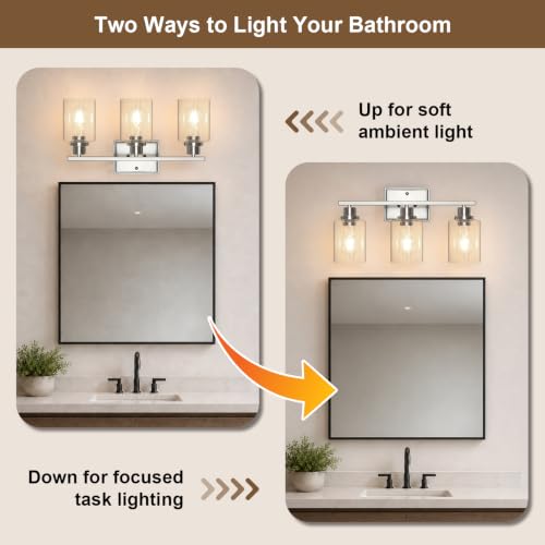 Modern Bathroom Light Fixtures Over Mirror