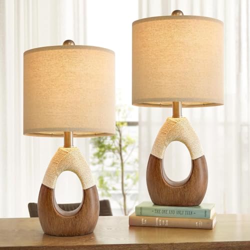 Boho Table Lamps Bedroom Living Room Set 2 (2 Count)