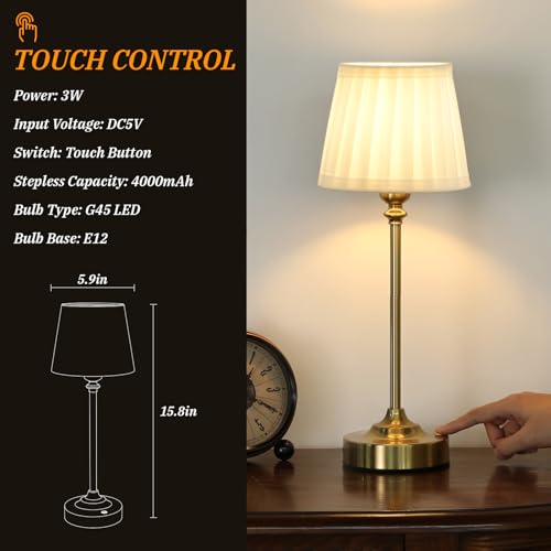 Cordless Table Lamps Rechargeable Set (2 Count)