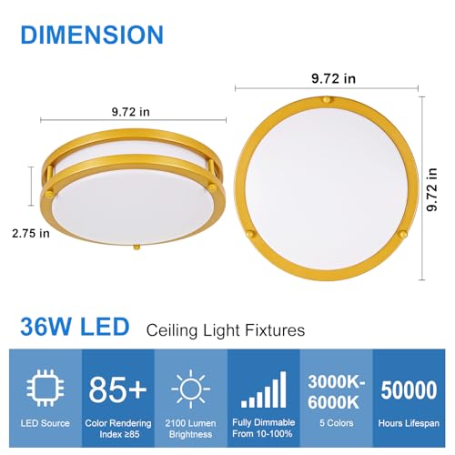 DLLT Flush Mount LED Ceiling Light