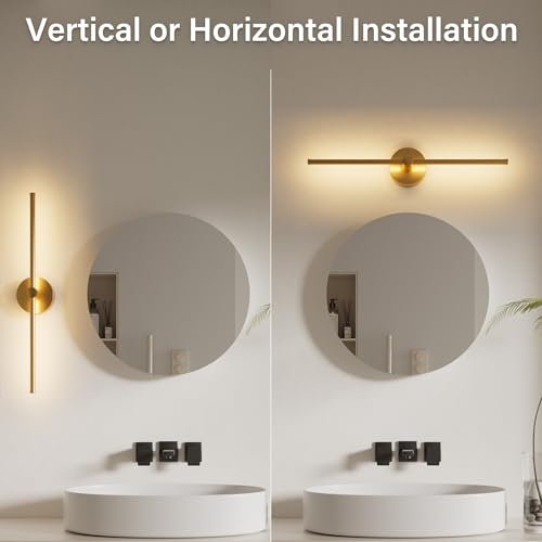 24 Inch LED Indoor Linear Wall Sconces Set of Two (2 Count)