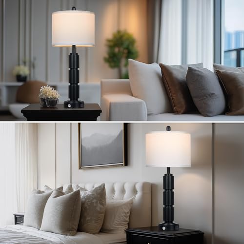Set of 2 Modern Table Lamps for Living Room Bedroom (2 Count)