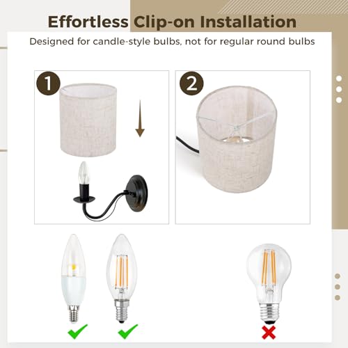 3 PCS Chandelier Lamp Shades (3 Count)