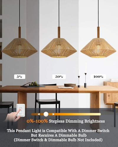 12.6" Boho Pendant Light Fixtures