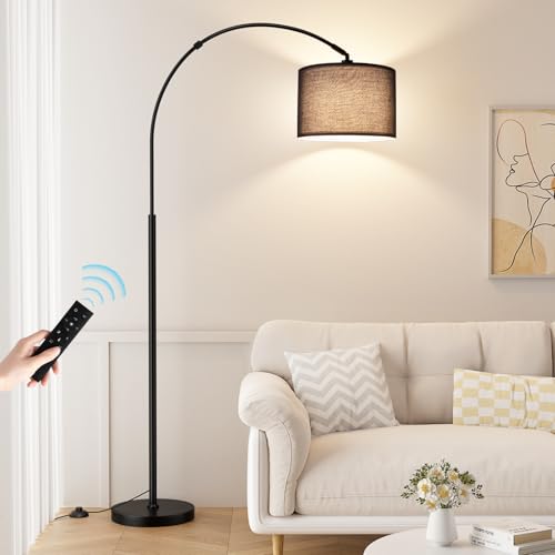 Dimmable Arc Floor Lamp with Remote
