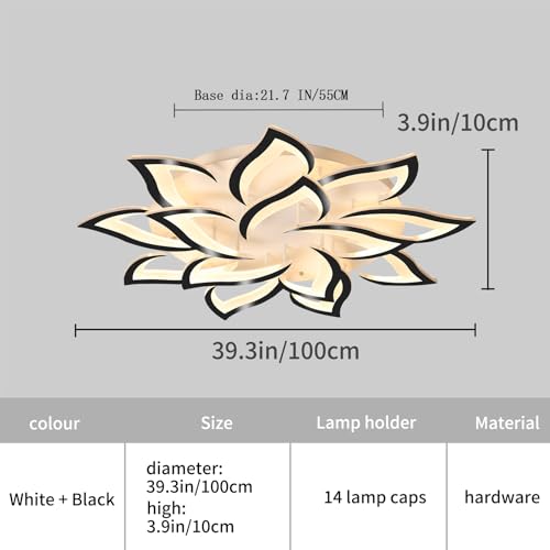 39.3" Modern LED Low Profile Flush Mount Ceiling Light