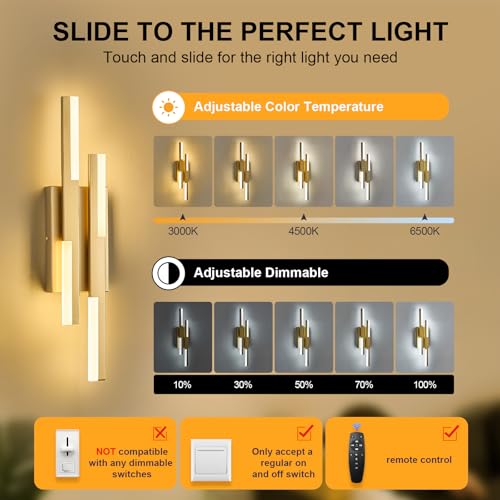 Modern LED Vanity Lights Set of 2 (2 Count)