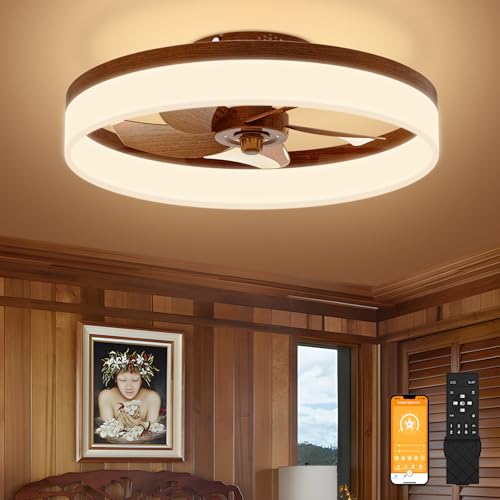 Farmhouse Ceiling Fans with Lights and Remote