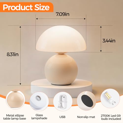 Mushroom Lamp Table Lamp for Bedroom