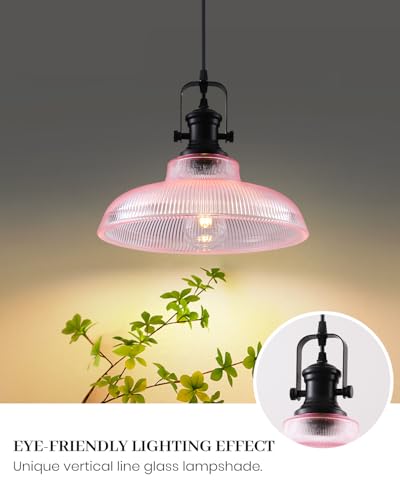 Pink Glass Pendant Lights Kitchen Island