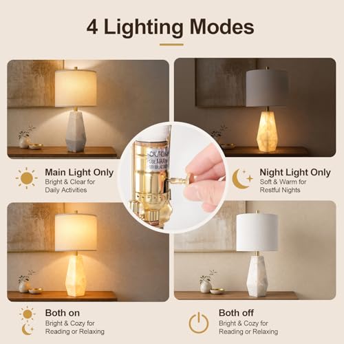 Alabaster Table Lamps Set of 2 (2 Count)