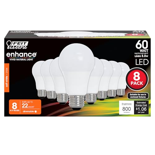 A19 LED Light Bulbs (8 Count)