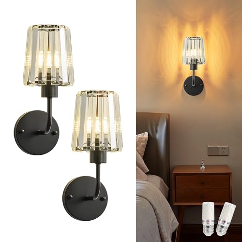 Hardwired Crystal Wall Sconces Set of 2 (2 Count)