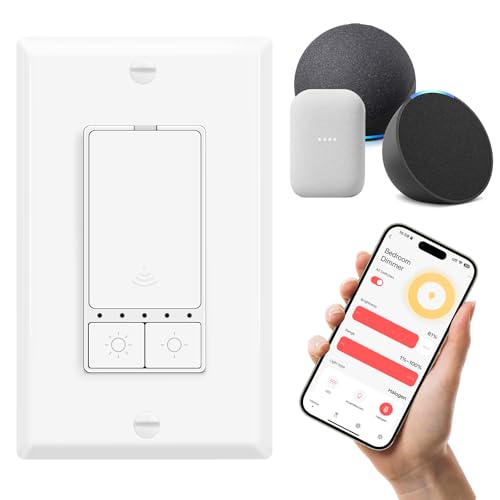 Smart WiFi Dimmer Switch for Alexa & Google Home (2 Count)