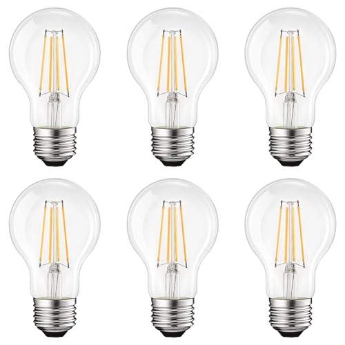 Vintage A19 LED Light Bulbs 60W Equivalent (6 Count)