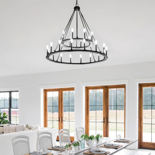 Capital Lighting 4910BI Pearson Urban Industrial 2 Tiers Candle Chandelier