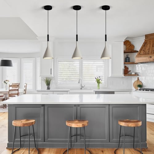 Farmhouse Grey Pendant Light Fixtures 1 (2 Count)