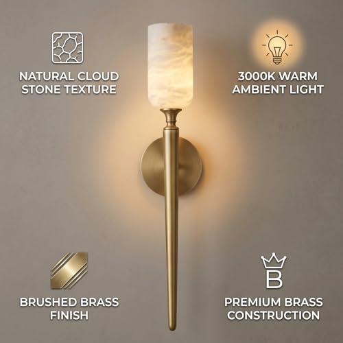 Alabaster Wall Sconces Set of Two (2 Count)